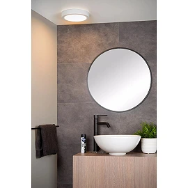 BRICE-LED bathroom ceiling light Ø 24 cm LED dimmable 15W 3000K IP44 white (Lucide)