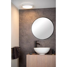 BRICE-LED bathroom ceiling light Ø 30 cm LED dimmable 30W 3000K IP44 white (Lucide)