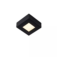 BRICE-LED bathroom ceiling light 10x10 cm LED dimmable 8W 3000K IP44 black (Lucide)