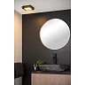BRICE-LED bathroom ceiling light 16x16 cm LED dimmable 15W 3000K IP44 black (Lucide)