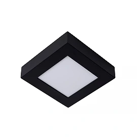 BRICE-LED bathroom ceiling light 16x16 cm LED dimmable 15W 3000K IP44 black (Lucide)