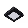 BRICE-LED bathroom ceiling light 16x16 cm LED dimmable 15W 3000K IP44 black (Lucide)
