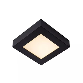 BRICE-LED bathroom ceiling light 16x16 cm LED dimmable 15W 3000K IP44 black (Lucide)