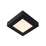 BRICE-LED bathroom ceiling light 16x16 cm LED dimmable 15W 3000K IP44 black (Lucide)