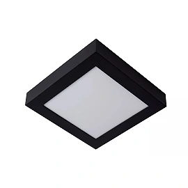 BRICE-LED bathroom ceiling light 22x22 cm LED dimmable 22W 3000K IP44 black (Lucide)