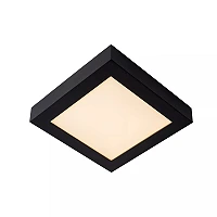 BRICE-LED bathroom ceiling light 22x22 cm LED dimmable 22W 3000K IP44 black (Lucide)