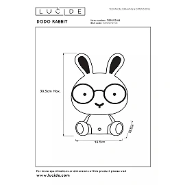 DODO Rabbit LED children night light 3 W 4000 K (Lucide)
