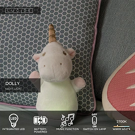 DOLLY LED children night light with music white (Lucide)