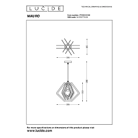 MAURO E27 children pendant lamp pink (Lucide)