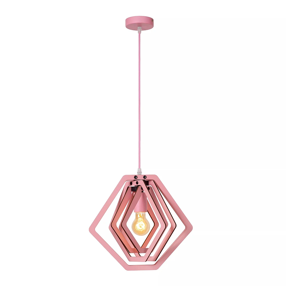 MAURO E27 children pendant lamp pink (Lucide)
