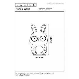 PINCHA RABBIT rechargeable LED children night light white (Lucide)