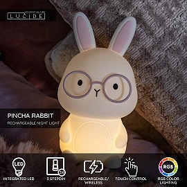 PINCHA RABBIT rechargeable LED children night light white (Lucide)