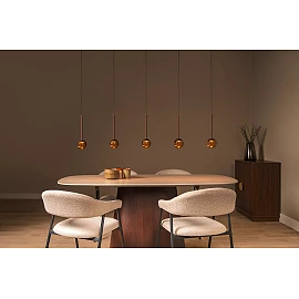 CALINA pendant light LED 5x8.2 W CCT coffee / amber (Lucide)