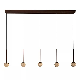 CALINA pendant light LED 5x8.2 W CCT coffee / amber (Lucide)