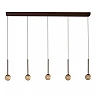 CALINA pendant light LED 5x8.2 W CCT coffee / amber (Lucide)