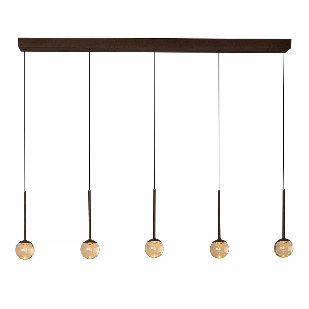 CALINA pendant light LED 5x8.2 W CCT coffee / amber (Lucide)