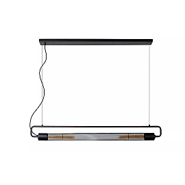 CALIXT pendant light L 122 cm 2xE27 black (Lucide)