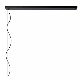 CALIXT pendant light L 122 cm 2xE27 black (Lucide)