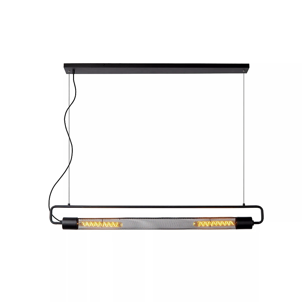 CALIXT pendant light L 122 cm 2xE27 black (Lucide)