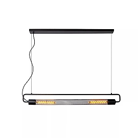 CALIXT pendant light L 122 cm 2xE27 black (Lucide)