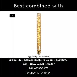 CALIXT floor lamp H 130 cm 2xE27 black (Lucide)