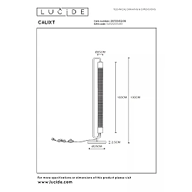 CALIXT floor lamp H 130 cm 2xE27 black (Lucide)