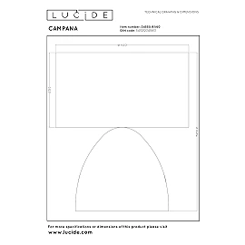 CAMPANA galda lampa 1 x 40 W E27 caurspīdīga (Lucide)