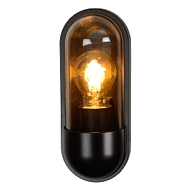 CAPSULE outdoor wall light 1xE27 black (Lucide)