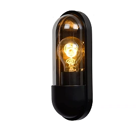 CAPSULE outdoor wall light 1xE27 black (Lucide)