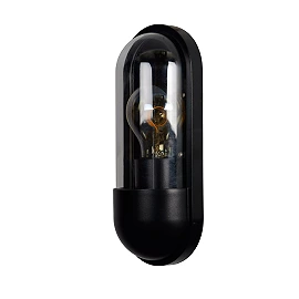 CAPSULE outdoor wall light 1xE27 black (Lucide)