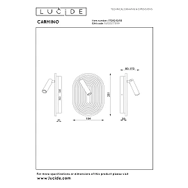 CARMINO Sienas lampa LED 1x12W 2700K terakota (Lucide)