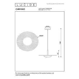 CARMINO pendant light Ø 38.7 cm LED 8W 2700K Terracotta (Lucide)
