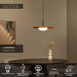 CARMINO pendant light Ø 38.7 cm LED 8W 2700K Terracotta (Lucide)