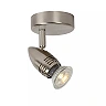 CARO-LED ceiling spotlight Ø9 cm GU10 1 x 5 W 2700K satin chrome (Lucide)