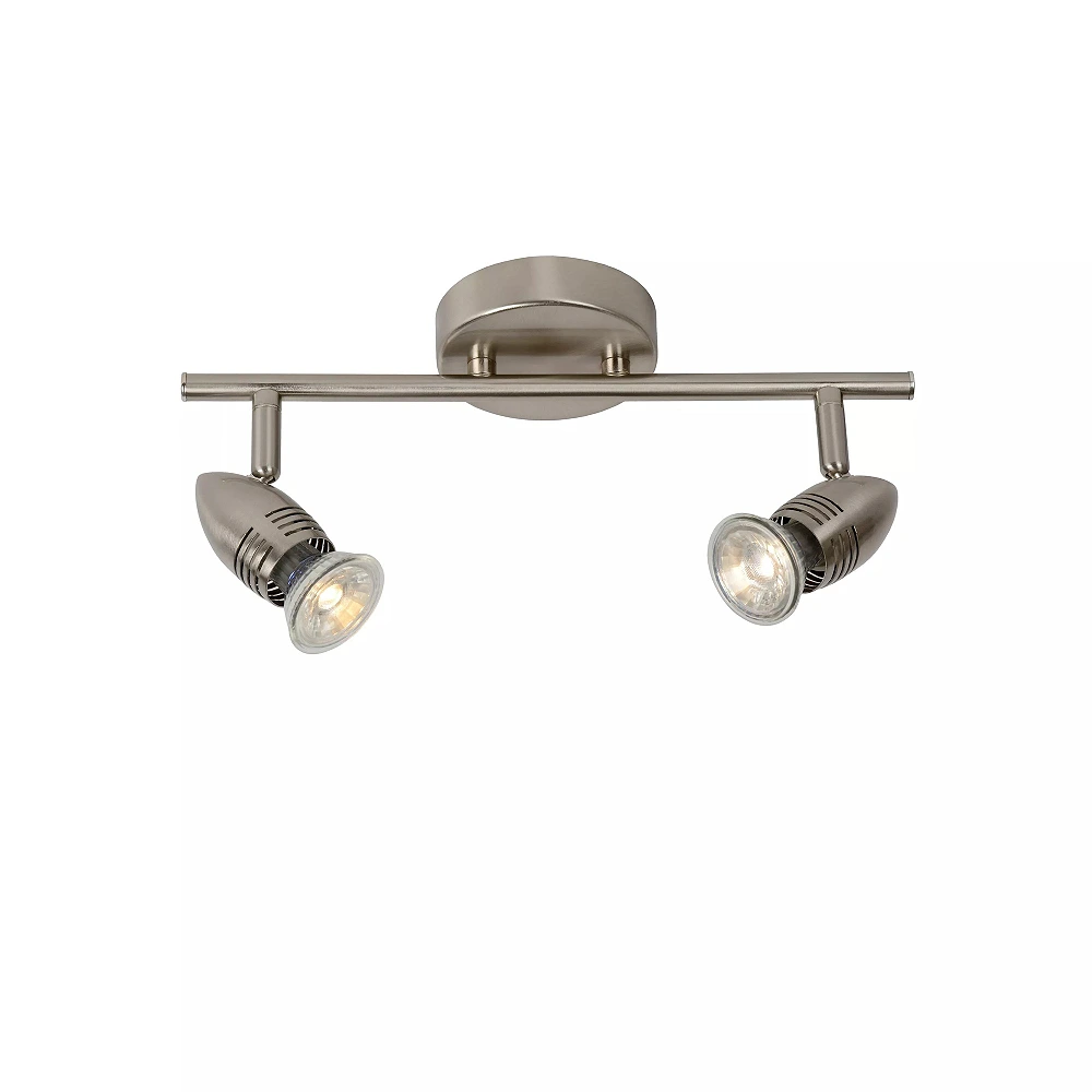 CARO-LED ceiling spotlight GU10 2 x 5 W 2700K satin chrome (Lucide)