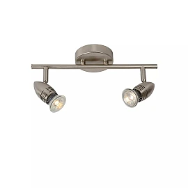 CARO-LED ceiling spotlight GU10 2 x 5 W 2700K satin chrome (Lucide)