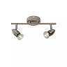 CARO-LED ceiling spotlight GU10 2 x 5 W 2700K satin chrome (Lucide)