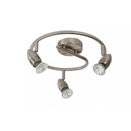 CARO-LED ceiling spotlight Ø31 cm GU10 3 x 5 W 2700K satin chrome (Lucide)