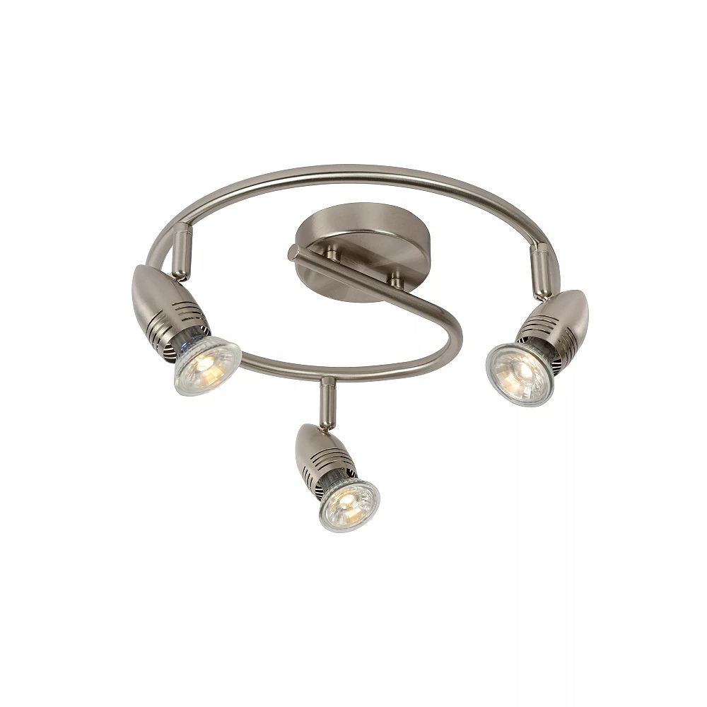 CARO-LED ceiling spotlight Ø31 cm GU10 3 x 5 W 2700K satin chrome (Lucide)
