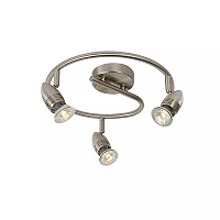 CARO-LED ceiling spotlight Ø31 cm GU10 3 x 5 W 2700K satin chrome (Lucide)
