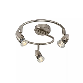 CARO-LED ceiling spotlight Ø31 cm GU10 3 x 5 W 2700K satin chrome (Lucide)