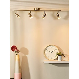 CARO-LED ceiling spotlight GU10 4 x 5 W 2700K satin chrome (Lucide)