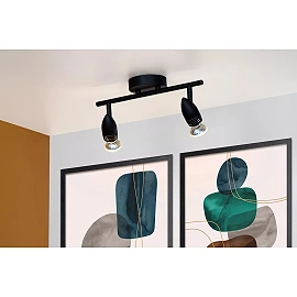 CARO Ceiling spotlight 2xGU10 5W Black (Lucide)