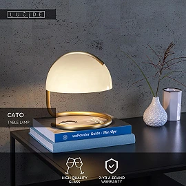 CATO galda lampa Ø23,5 cm E27 balta (Lucide)
