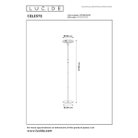 CELESTE LED stāvlampa Ø28 LED 21 W 2700K melna (Lucide)