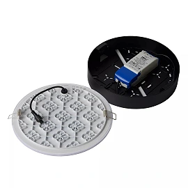 CERES-LED bathroom ceiling light Ø21.5 cm LED 30W IP44 Black (Lucide)