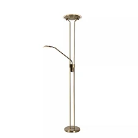 CHAMPION-LED stāvlampa lasīšanai LED 20W + 4W bronza (Lucide)