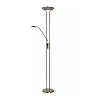 CHAMPION-LED floor reading lamp LED 20W + 4W satin chrome (Lucide)