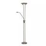 CHAMPION-LED floor reading lamp LED 20W + 4W satin chrome (Lucide)