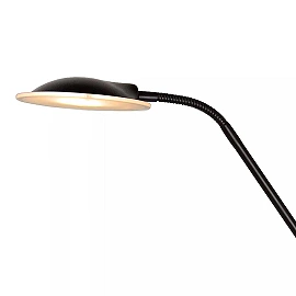 CHAMPION-LED stāvlampa lasīšanai LED 20W + 4W melna (Lucide)